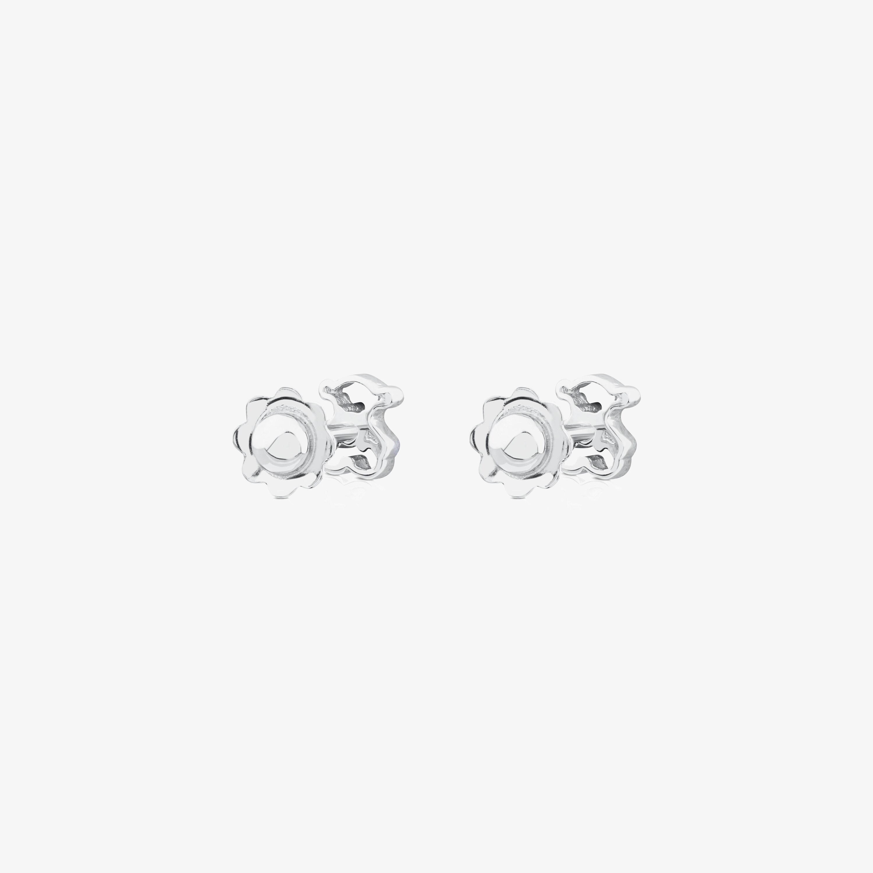 18K white gold Silueta Earrings with Diamonds