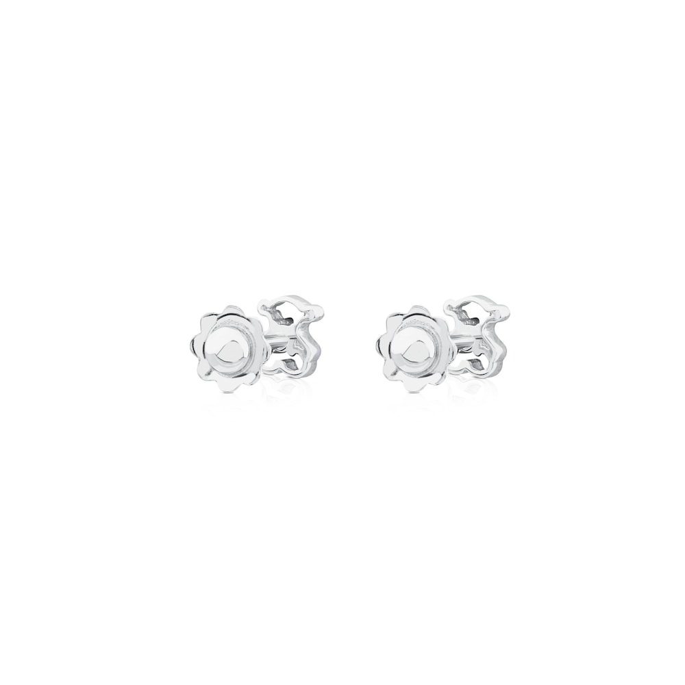 Pendientes de oro blanco con diamantes Silueta Pendientes de oro blanco con diamantes Silueta