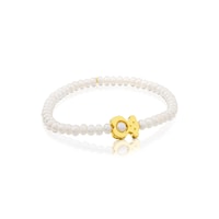 Pulsera Oso Sweet Dolls de Oro y perlas