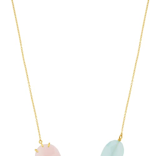 Collar Ethereal de Oro con Gemas