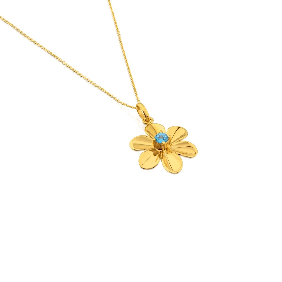 Gold Happy Moments Necklace with Topaz