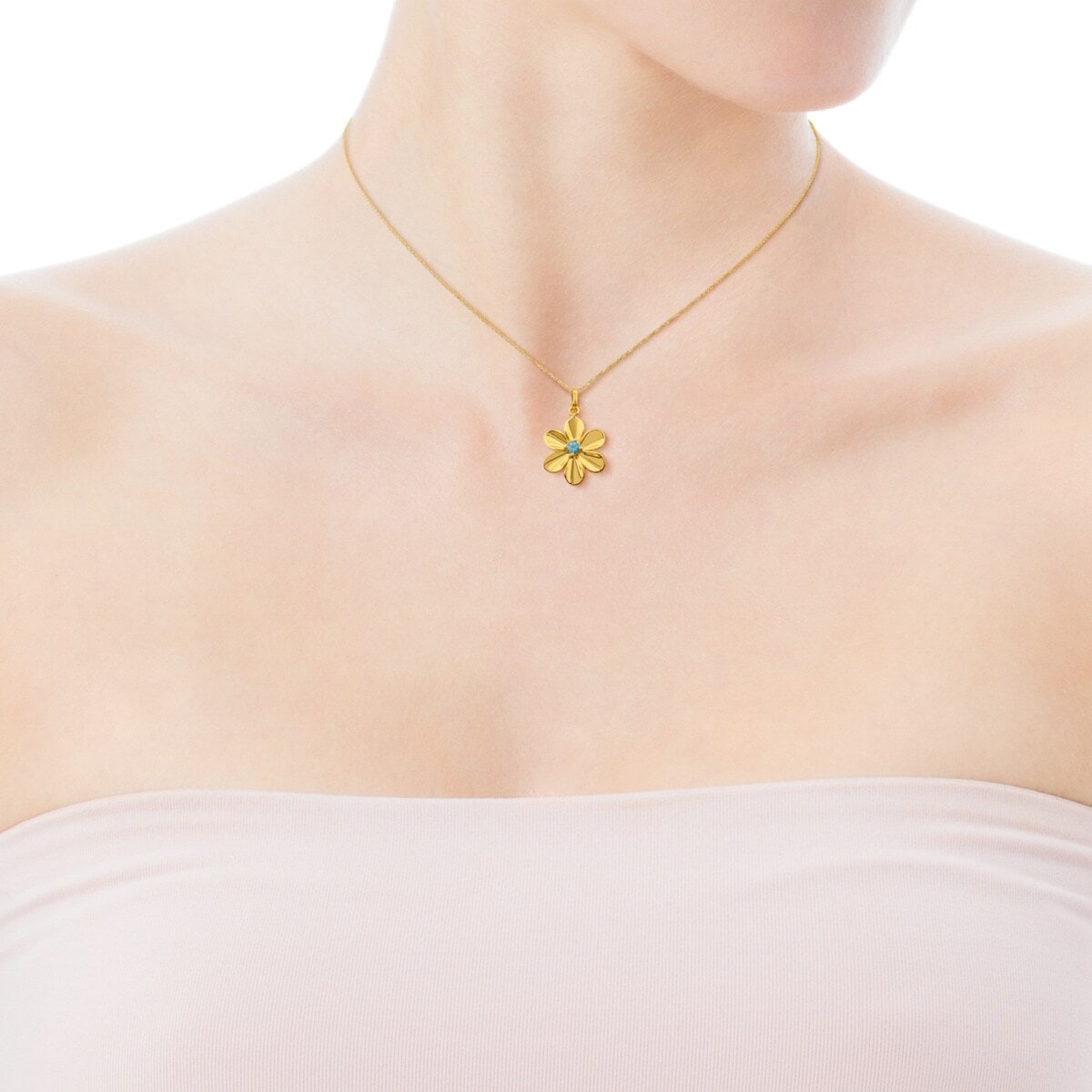 Gold Happy Moments Necklace with Topaz