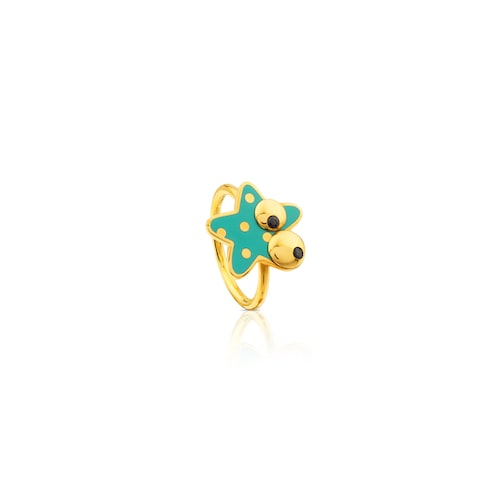 Vermeil Silver Face Ring