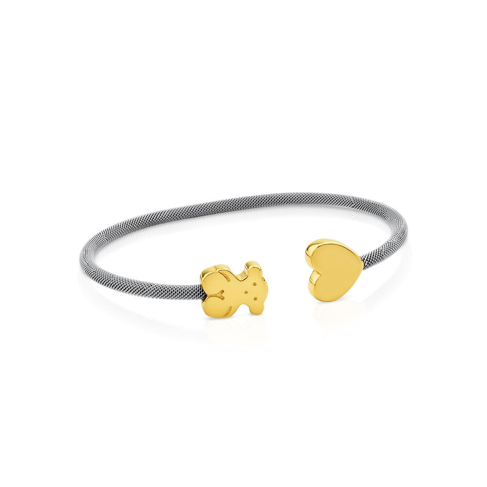 Heart Bracelet Tous Mesh Bracelet Steel And Gold TOUS Icon Mesh