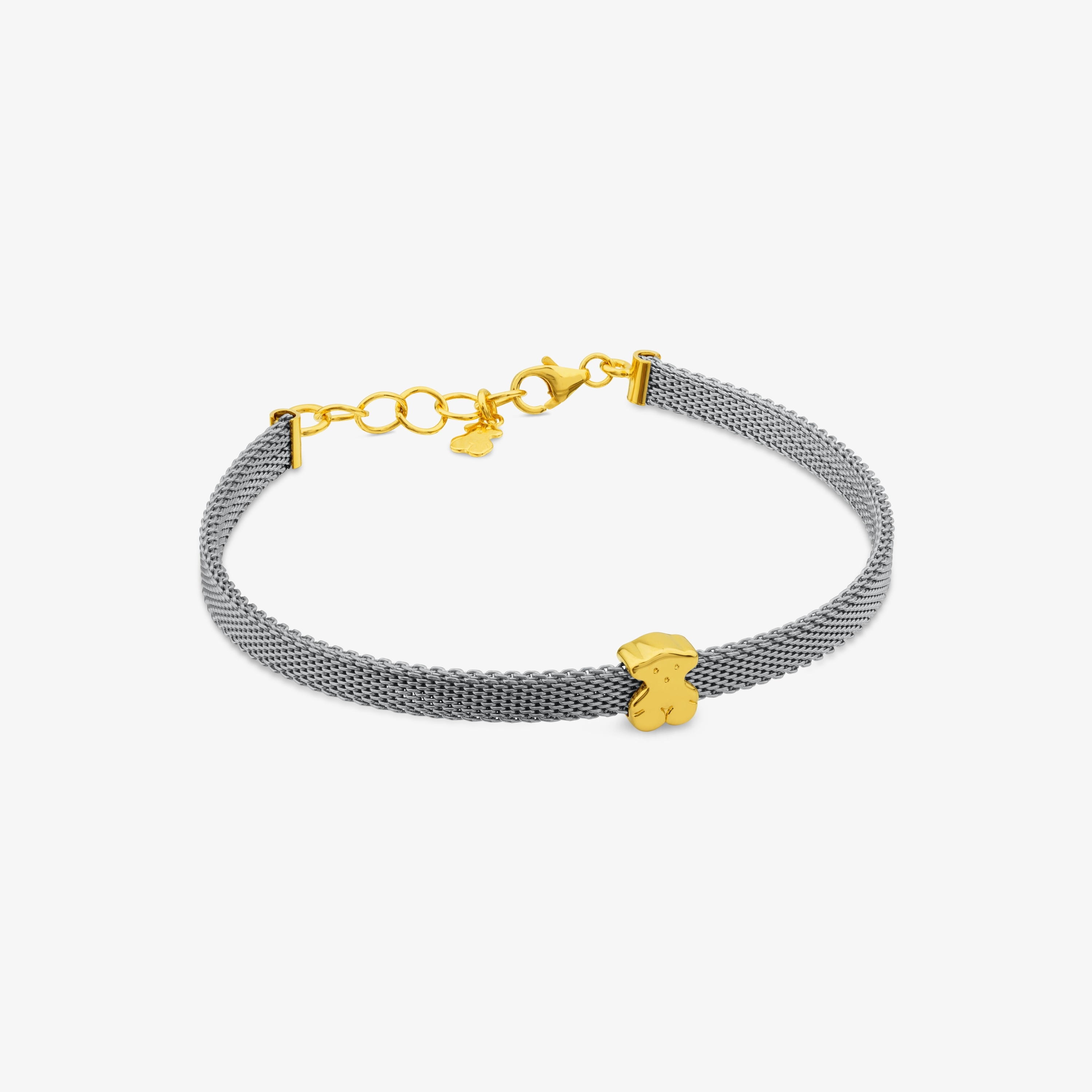 Steel and 18K solid gold Icon Mesh Bracelet