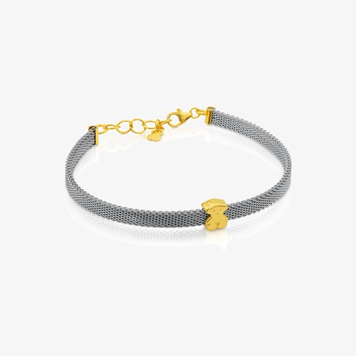 Pulsera Icon Mesh de Acero y Oro