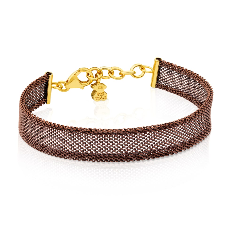Steel and 18K gold vermeil Icon Mesh Bracelet