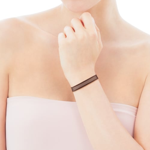 Steel and Vermeil Silver Icon Mesh Bracelet