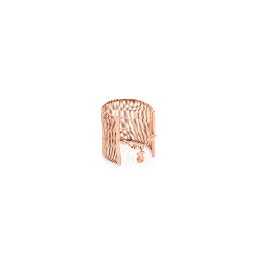 Pulsera de acero rosa con baño de oro rosa 18 kt sobre plata 5 cm Icon Mesh Pulsera de acero rosa con baño de oro rosa 18 kt sobre plata 5 cm Icon Mesh