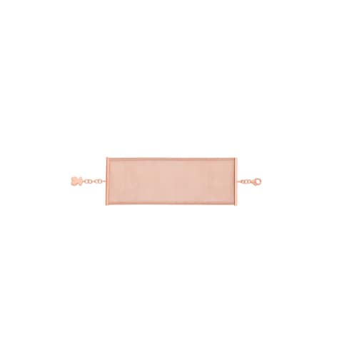 Steel and Rose Vermeil Silver Icon Mesh Bracelet