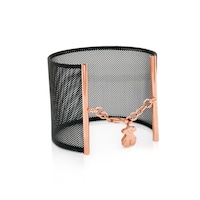 Steel and Rose Vermeil Silver Icon Mesh Bracelet