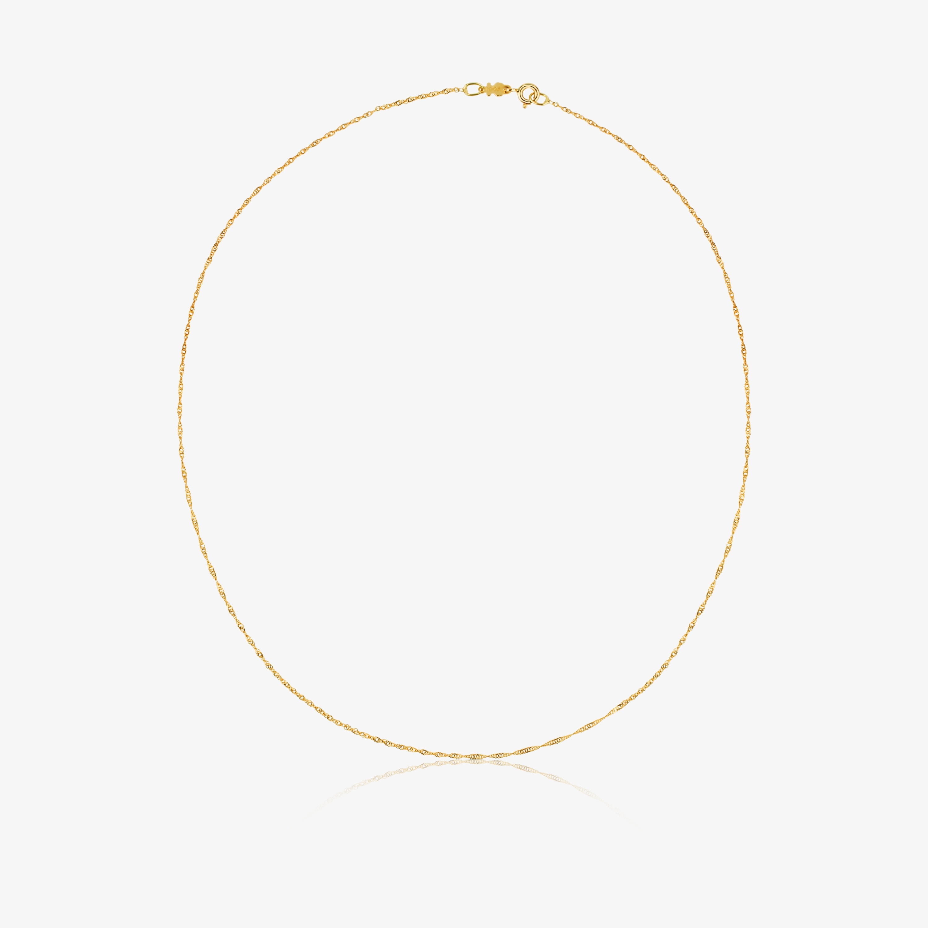 45 cm 18K solid gold TOUS Chain spiral Choker.