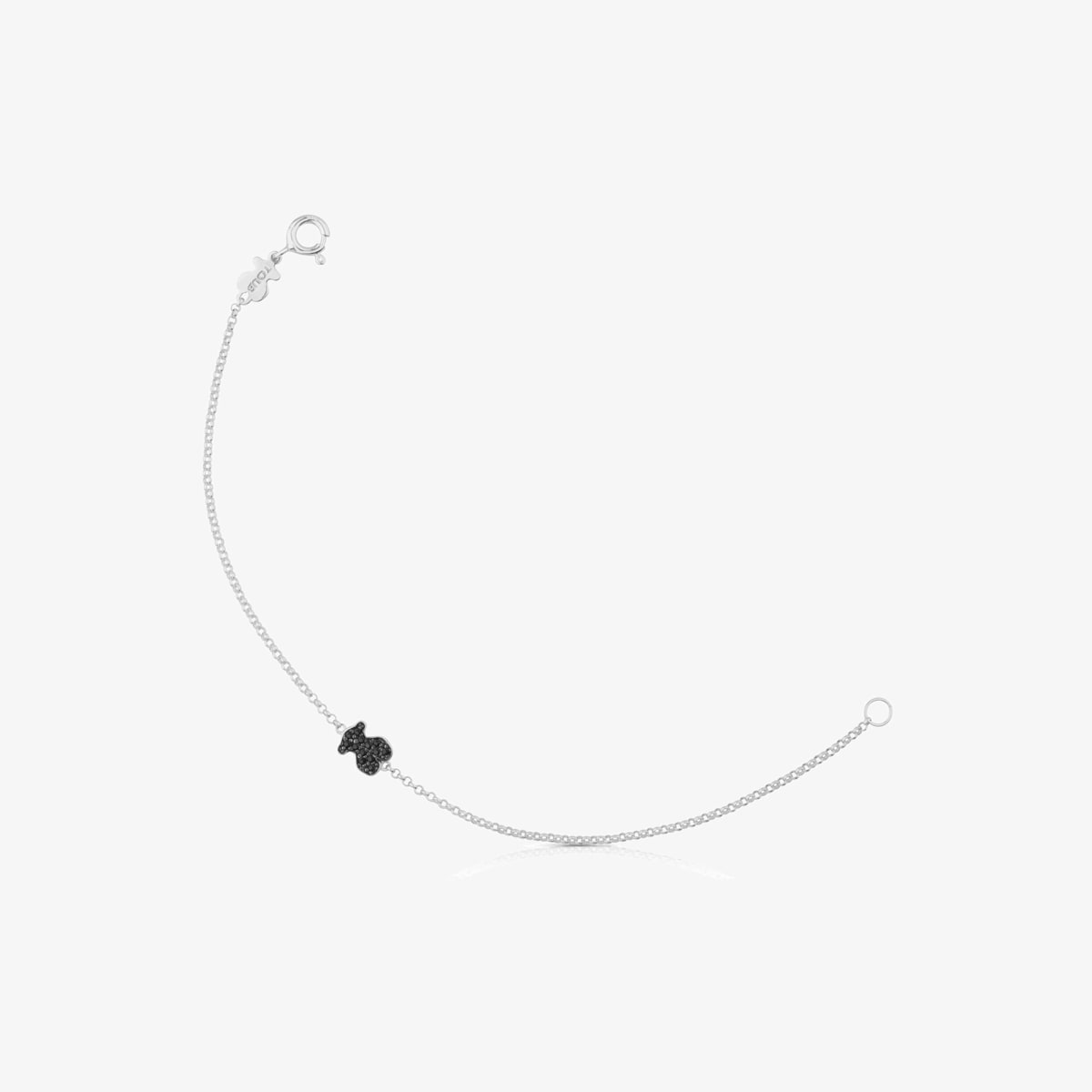 Tous - Pulsera De Plata Con Espinela Motif - Negro