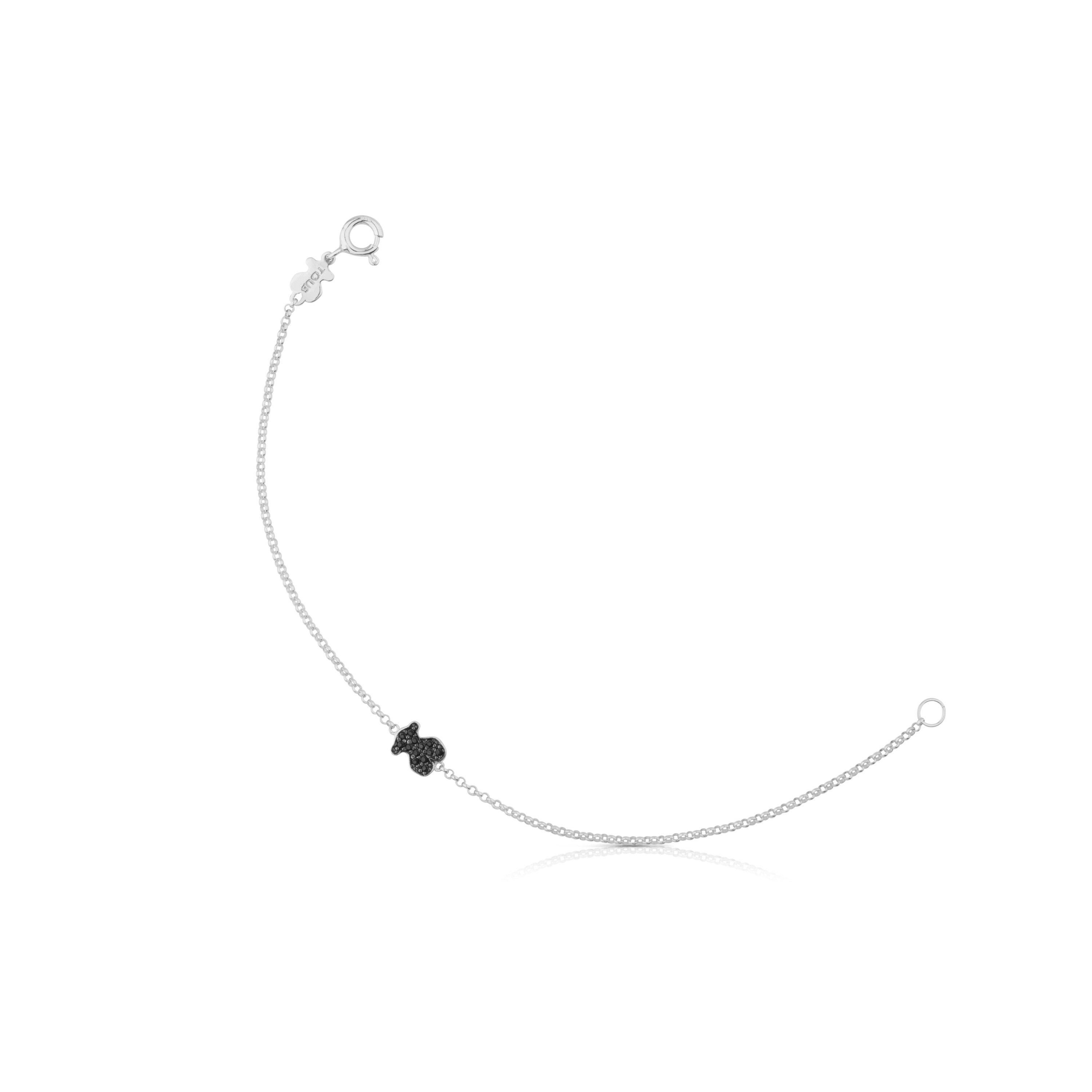 Silver Motif Bracelet with Spinel