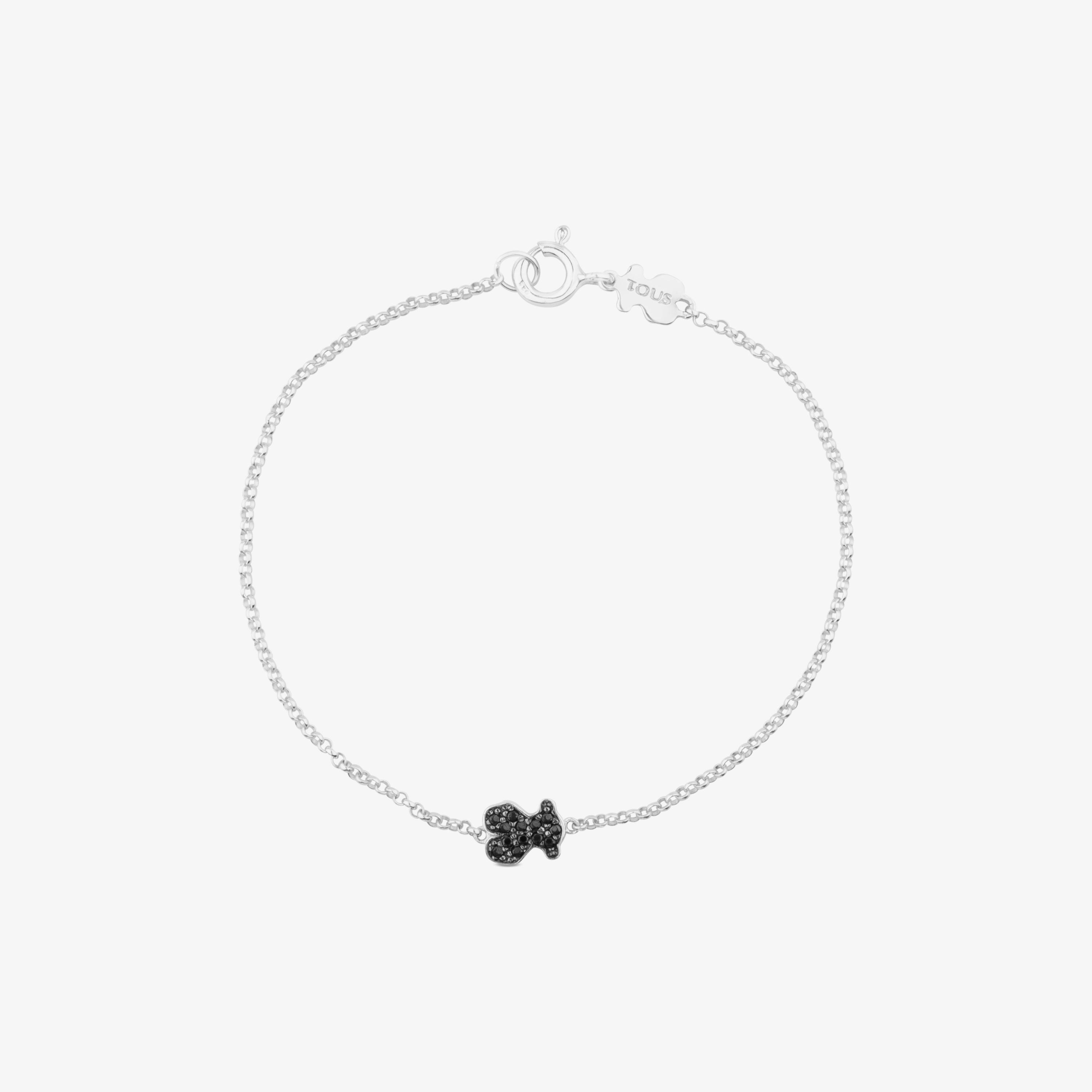 Silver Motif Bracelet with Spinel