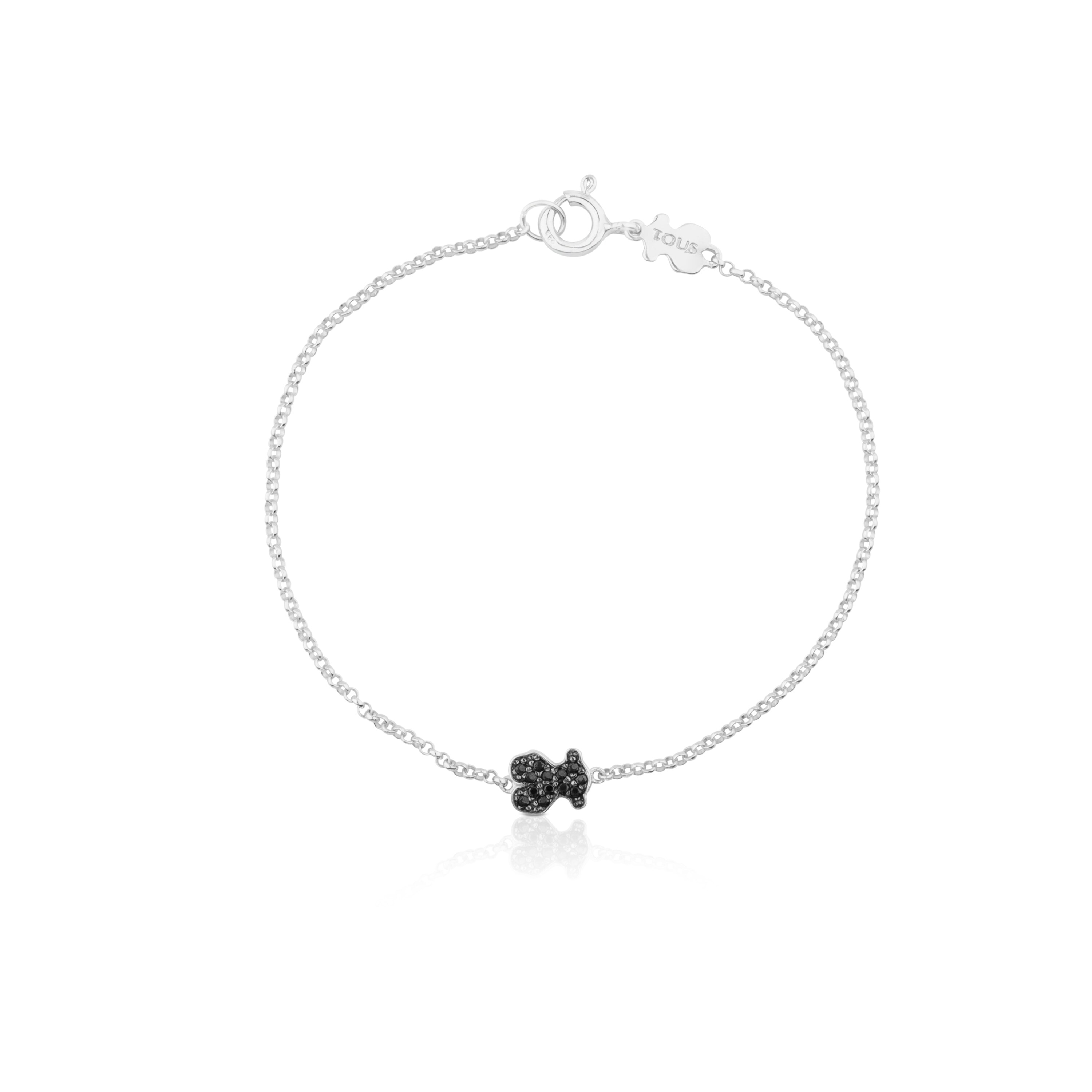 Silver Motif Bracelet with Spinel