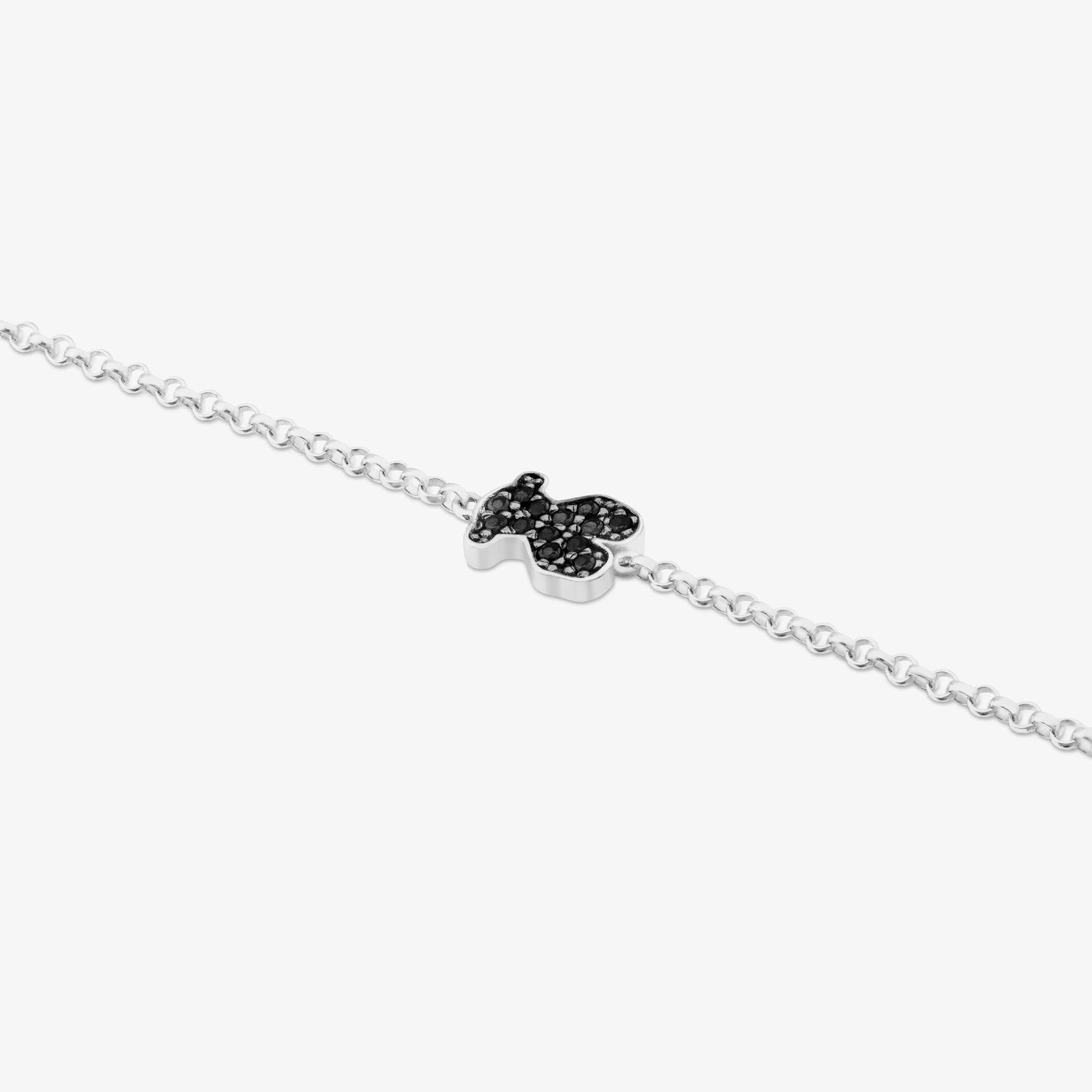 Silver Motif Bracelet with Spinel