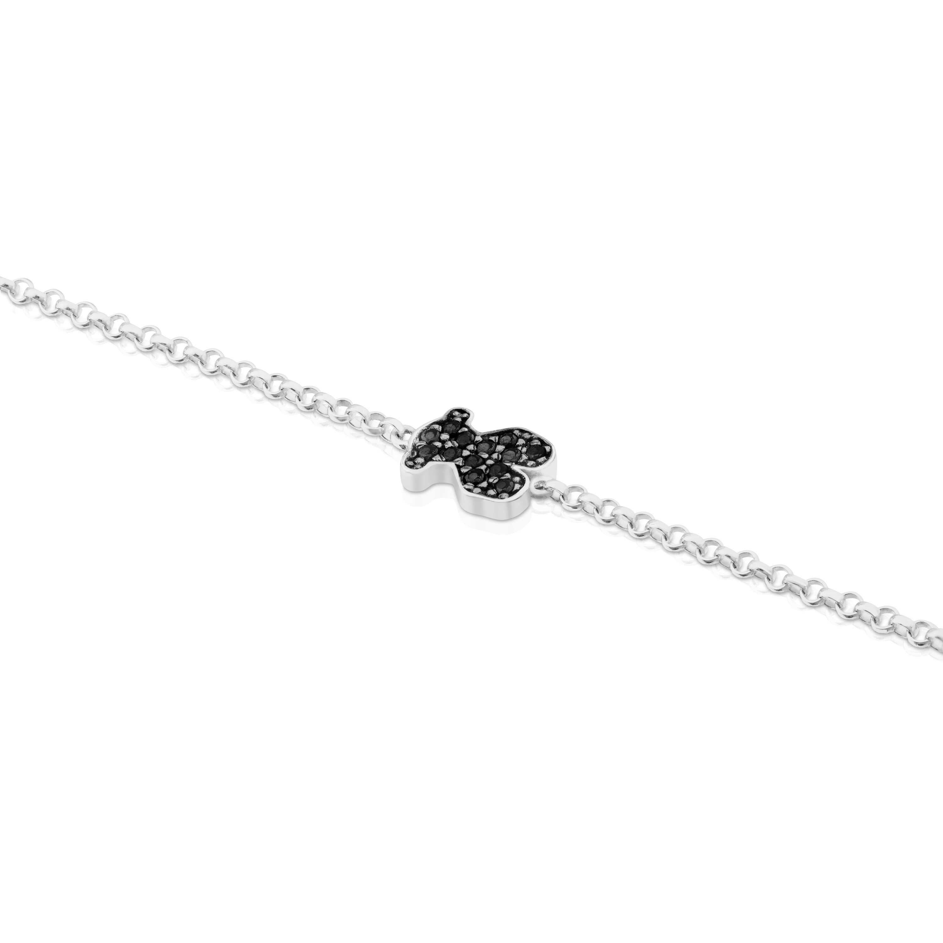 Silver Motif Bracelet with Spinel