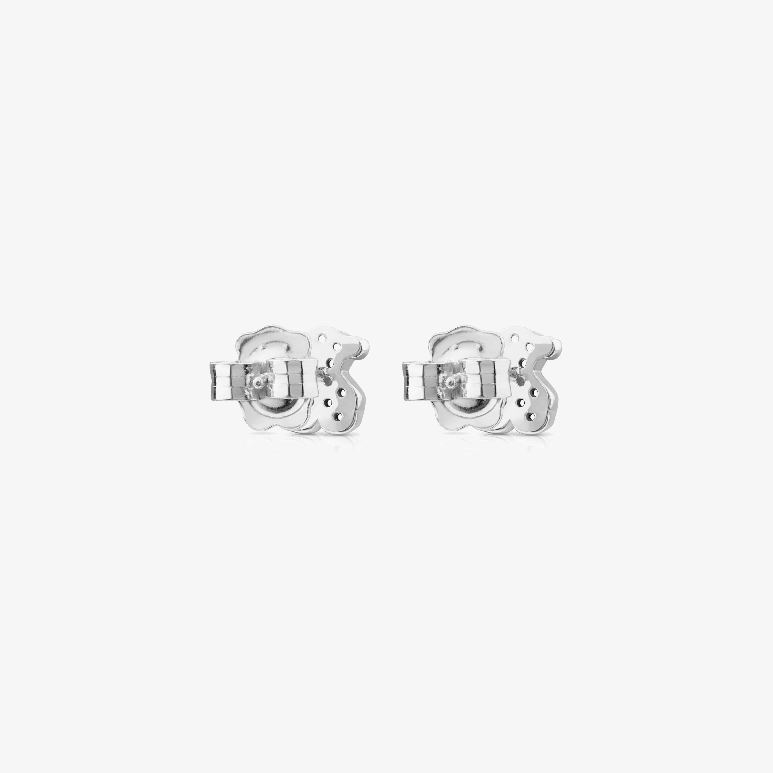 Silver Motif Earrings with Spinels