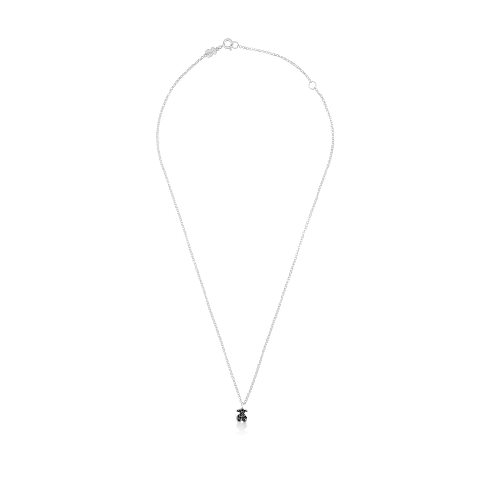 Silver Motif Necklace with Spinel