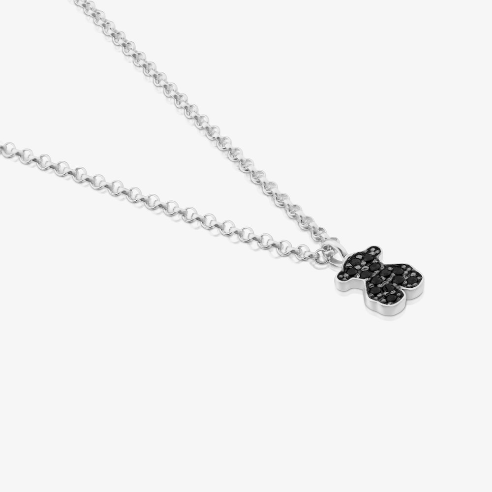 Silver Motif Necklace with Spinel