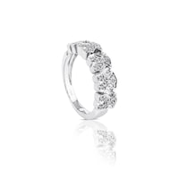 White Gold Puppies Ring with Diamond