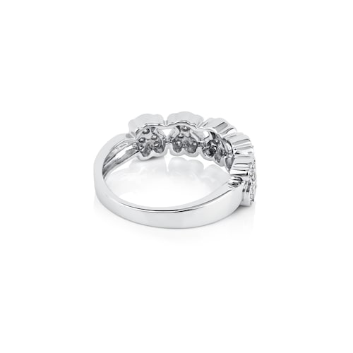 White Gold Puppies Ring with Diamond