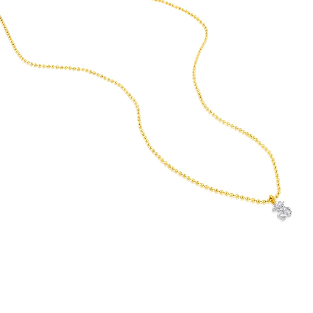 Collar de oro blanco con diamantes Puppies