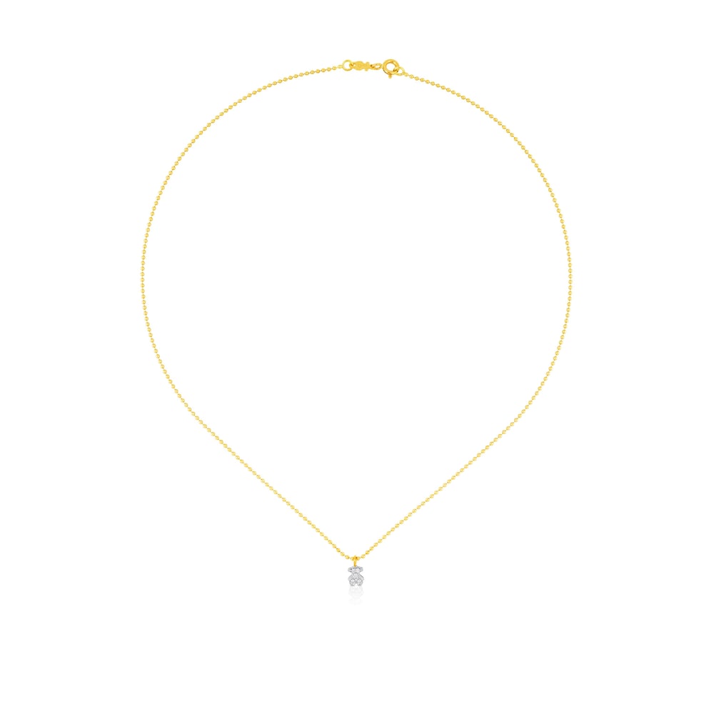 Collar de oro blanco con diamantes Puppies