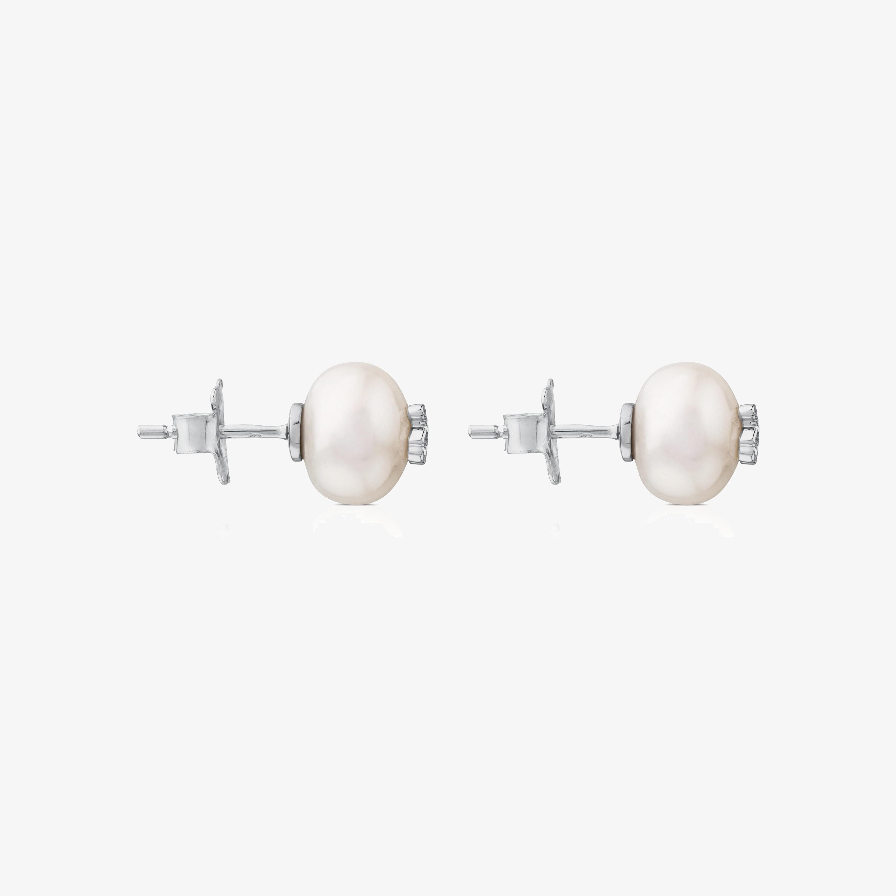 18K white gold TOUS Puppies Earrings with Diamonds and Pearls