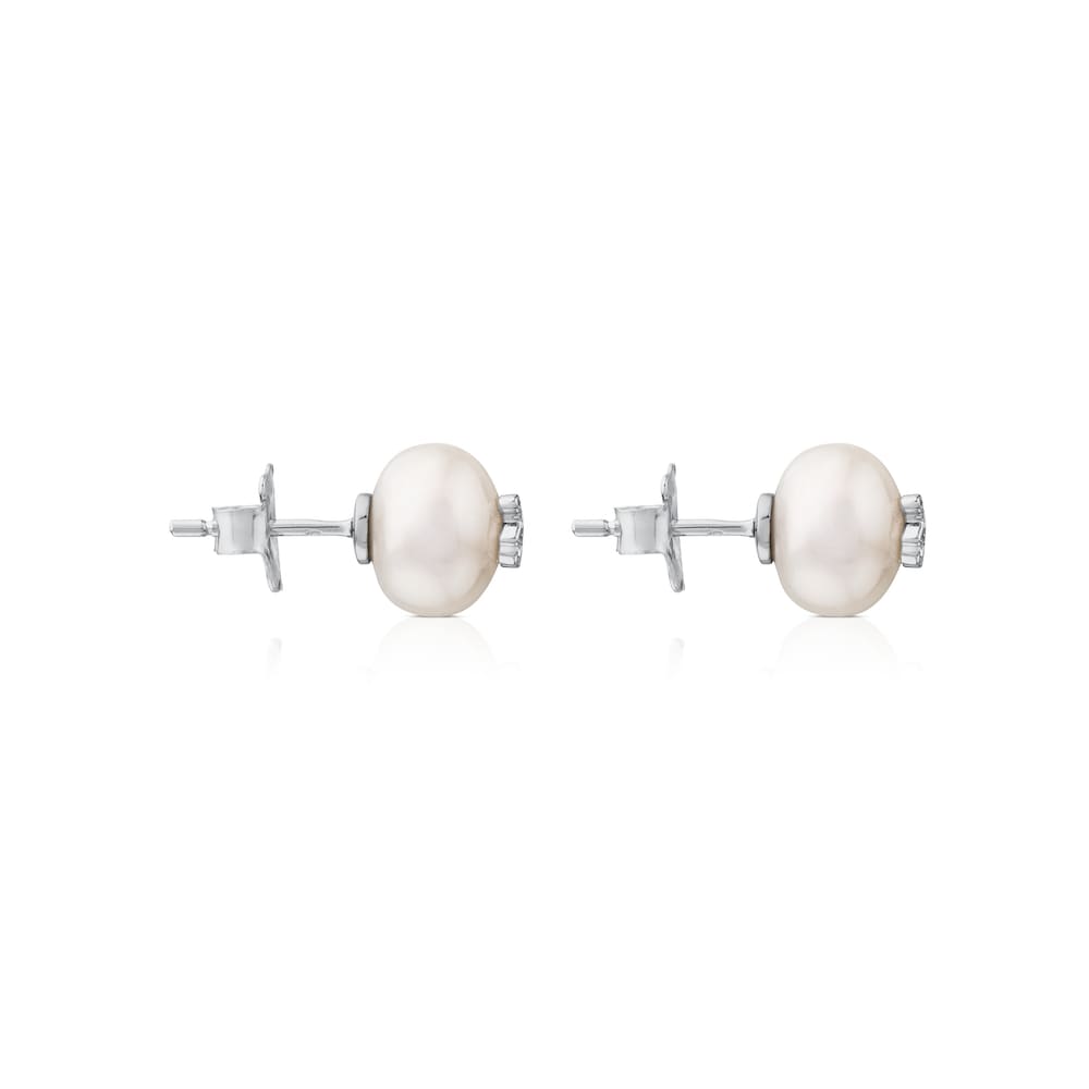 Pendientes de oro con diamantes y perlas cultivadas TOUS Puppies Pendientes de oro con diamantes y perlas cultivadas TOUS Puppies