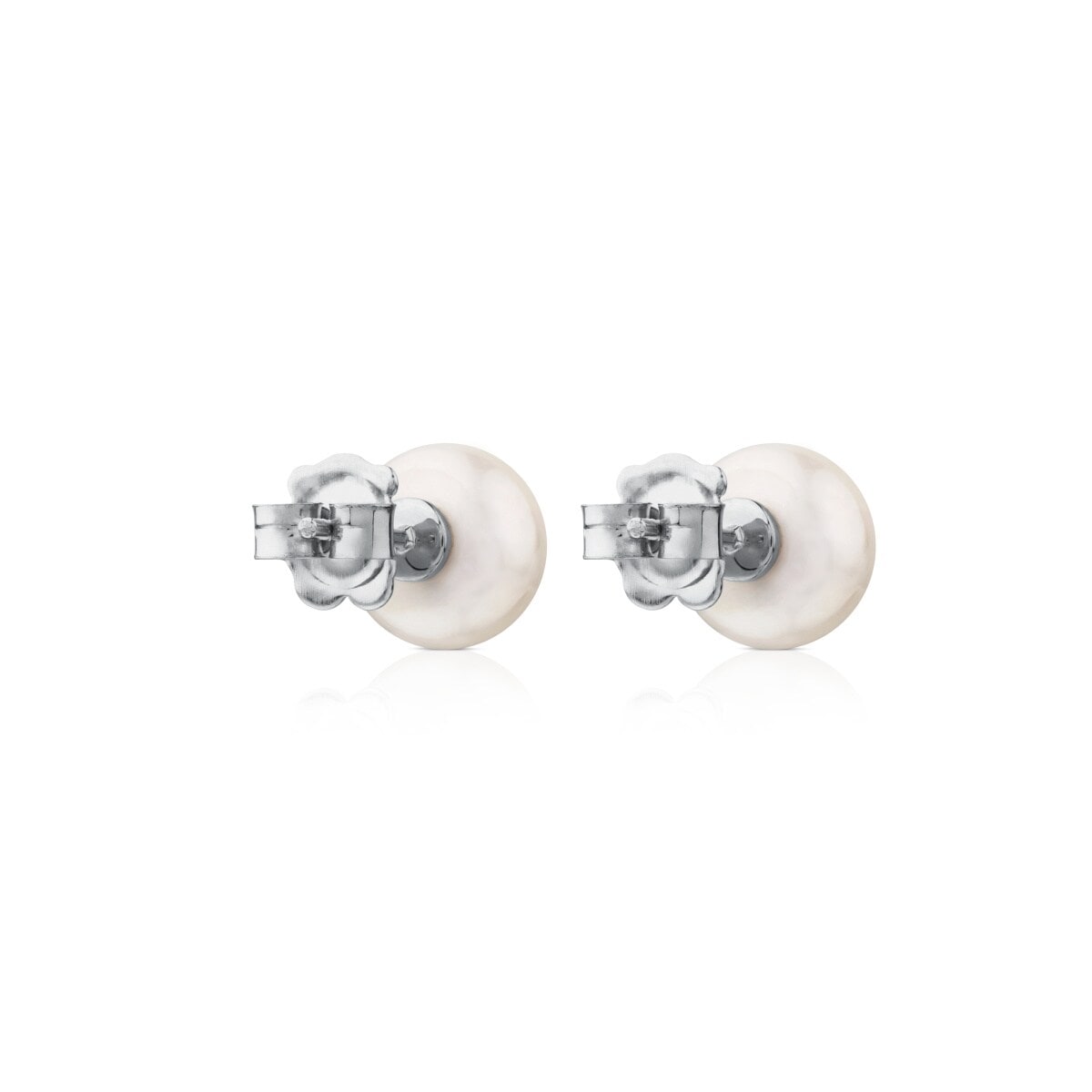 White Gold TOUS Puppies Earrings with Diamonds and Pearls