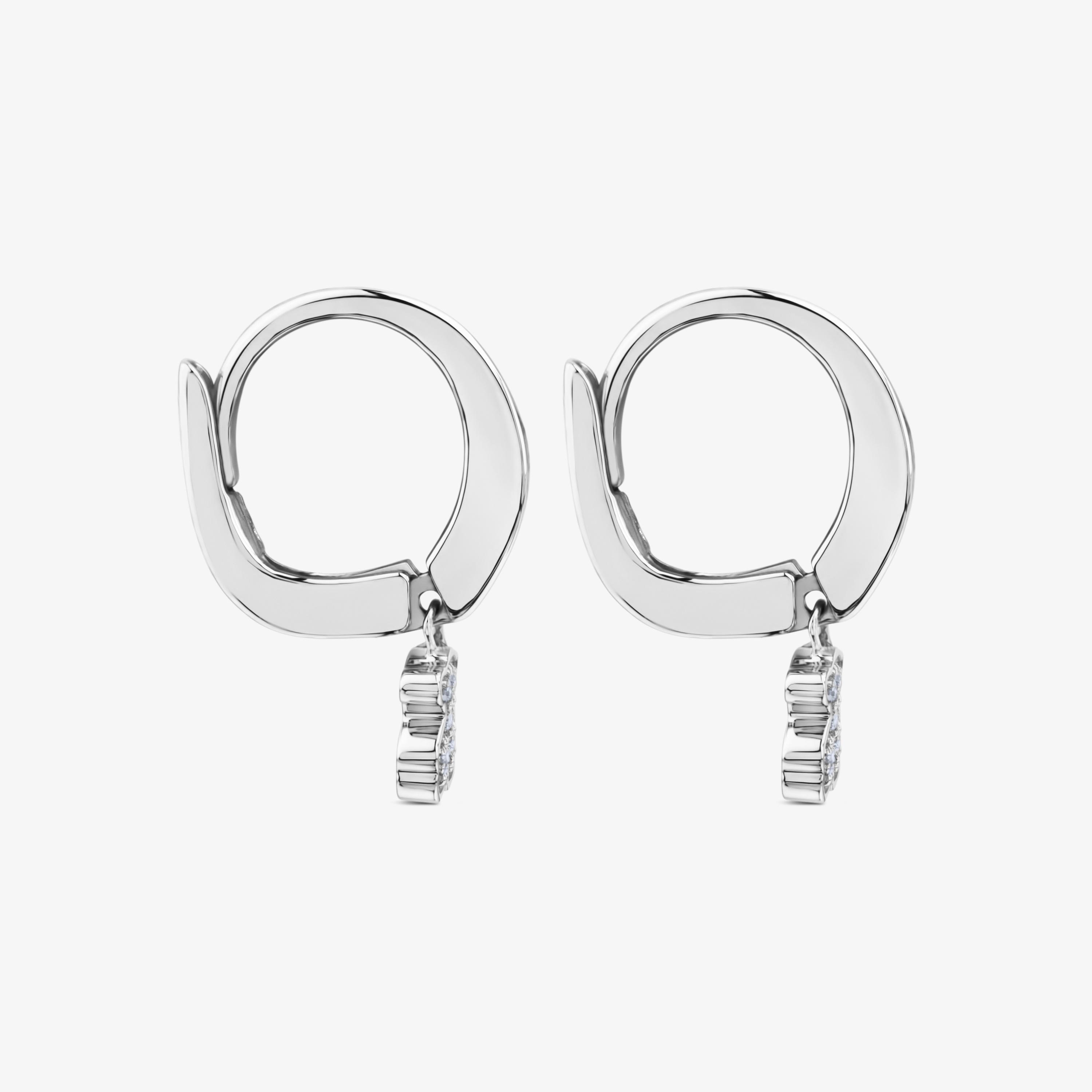 18K white gold TOUS Puppies Earrings with Diamonds Bear motif