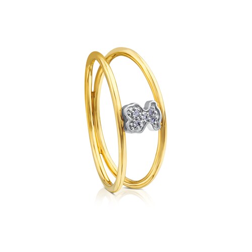 Puppies Ring in white Gold with Diamonds image number 0