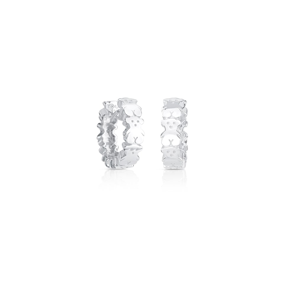 Silver TOUS Puppies hoop Earrings