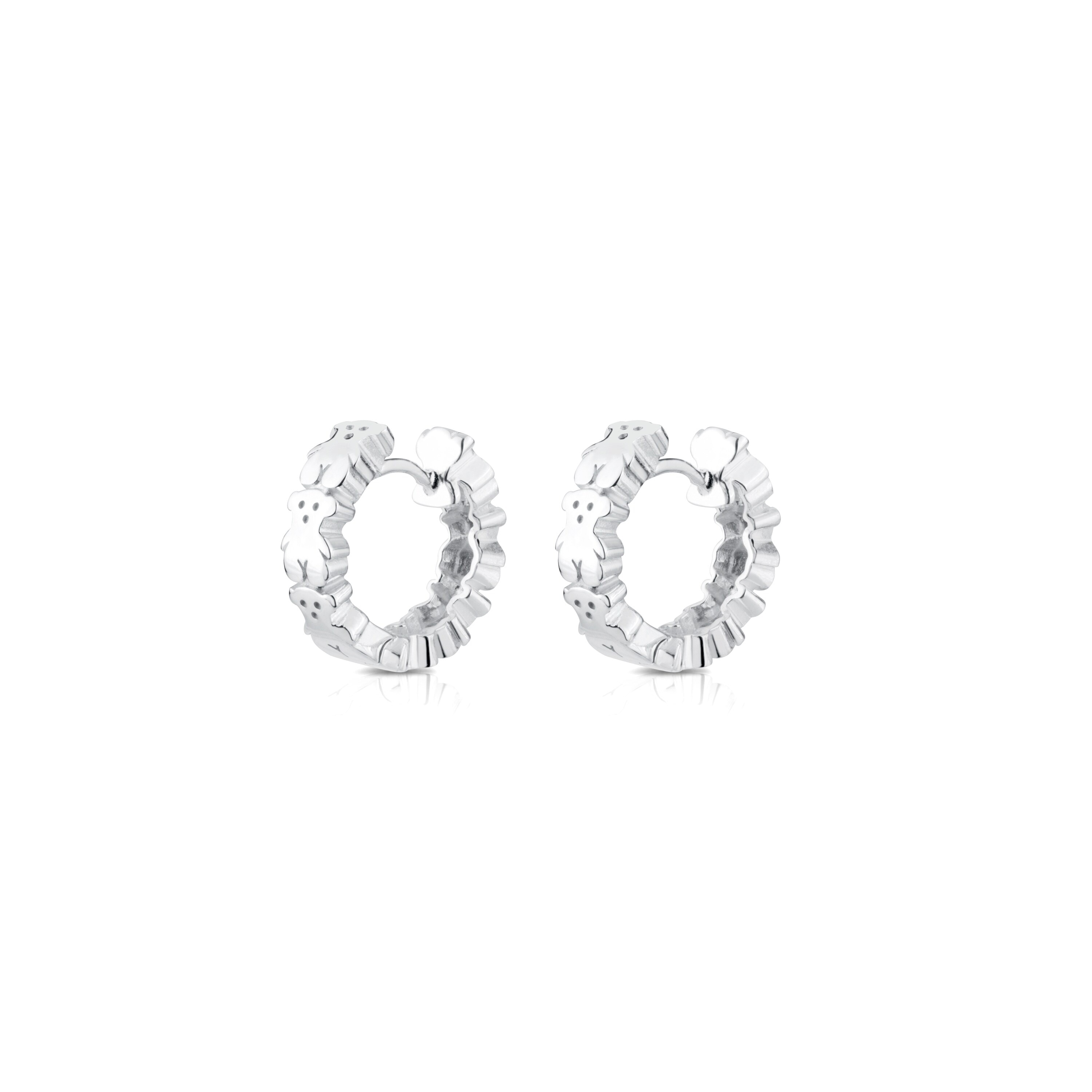 Silver TOUS Puppies hoop Earrings