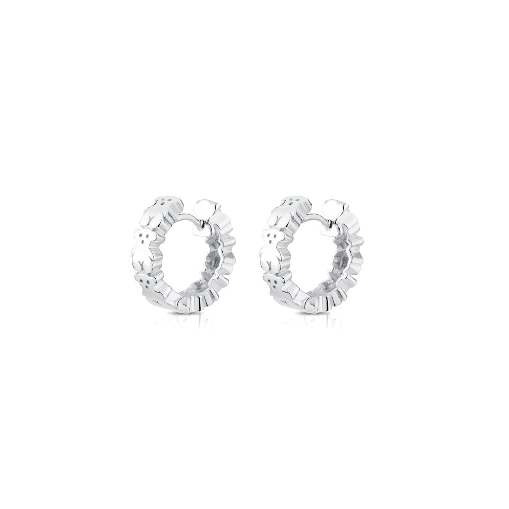 Pendientes aro de plata Puppies image number 2