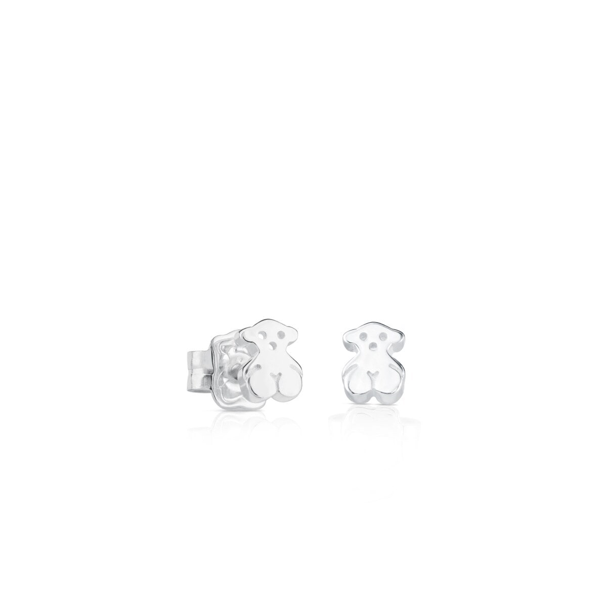 Silver TOUS Puppies Earrings 0,5cm