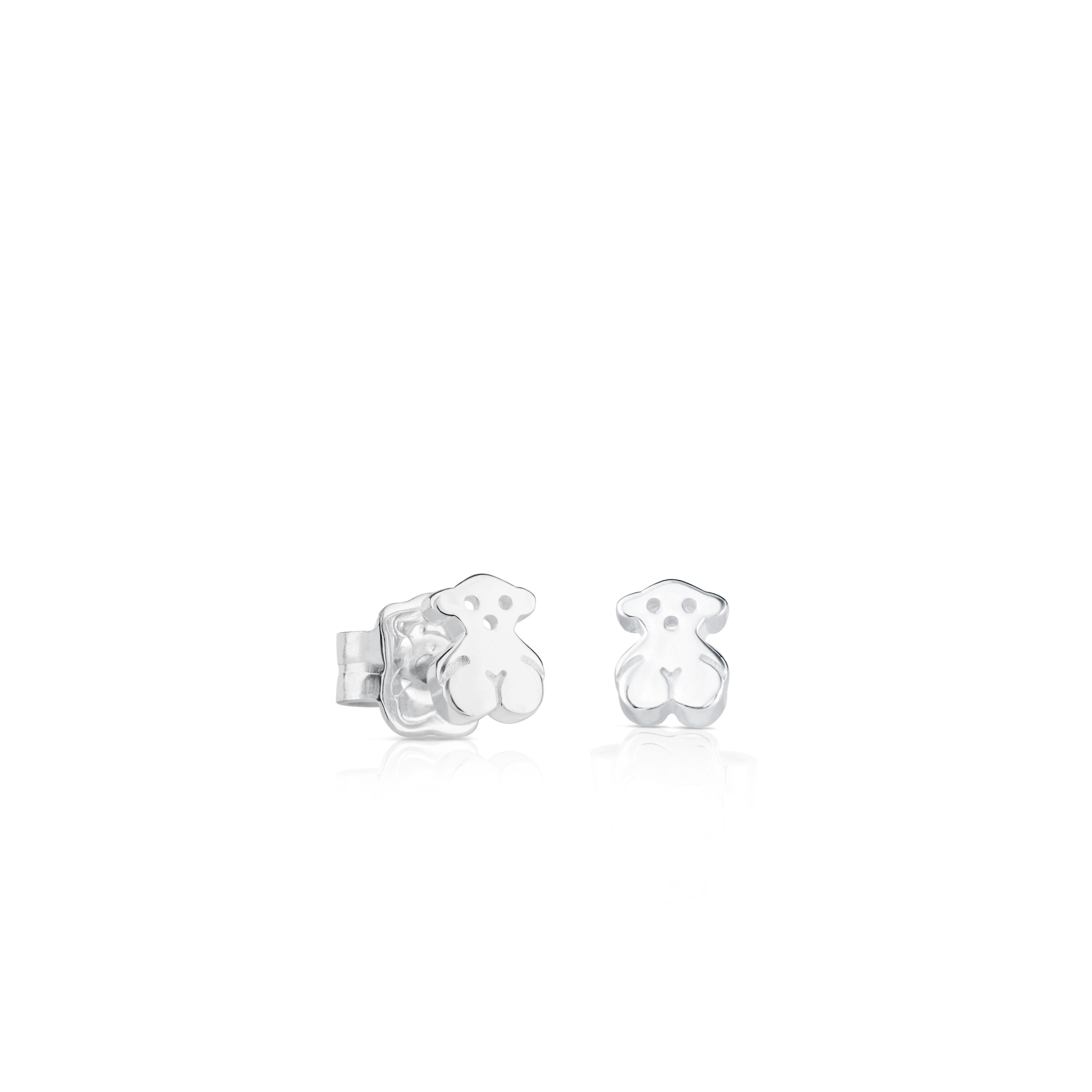 Silver TOUS Puppies Earrings 0,5cm