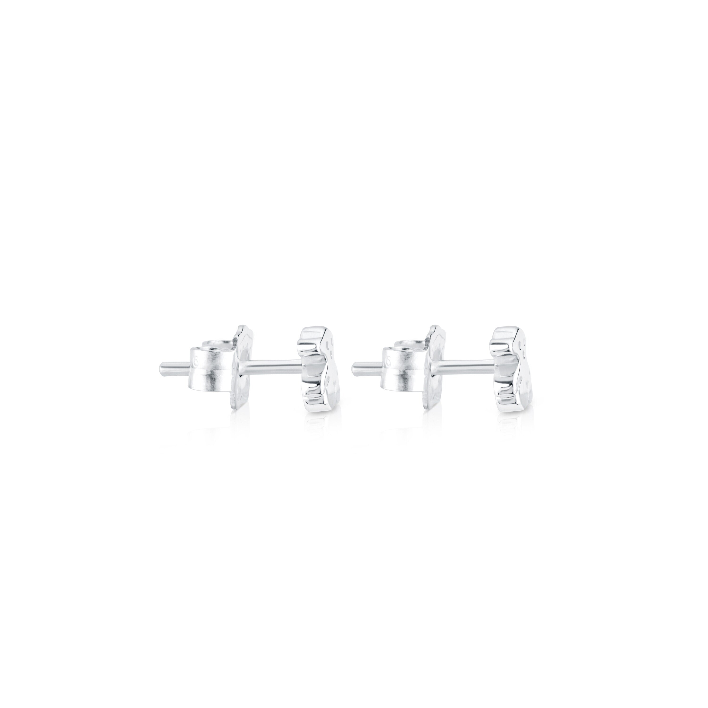 Silver TOUS Puppies Earrings 0,5cm