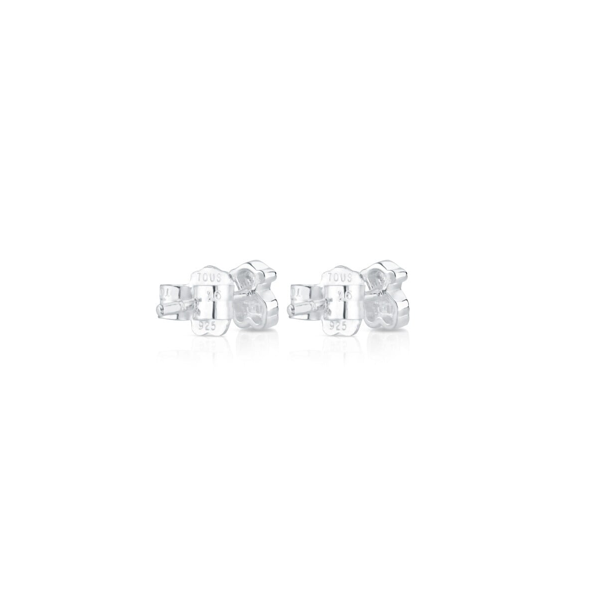 Silver TOUS Puppies Earrings 0,5cm