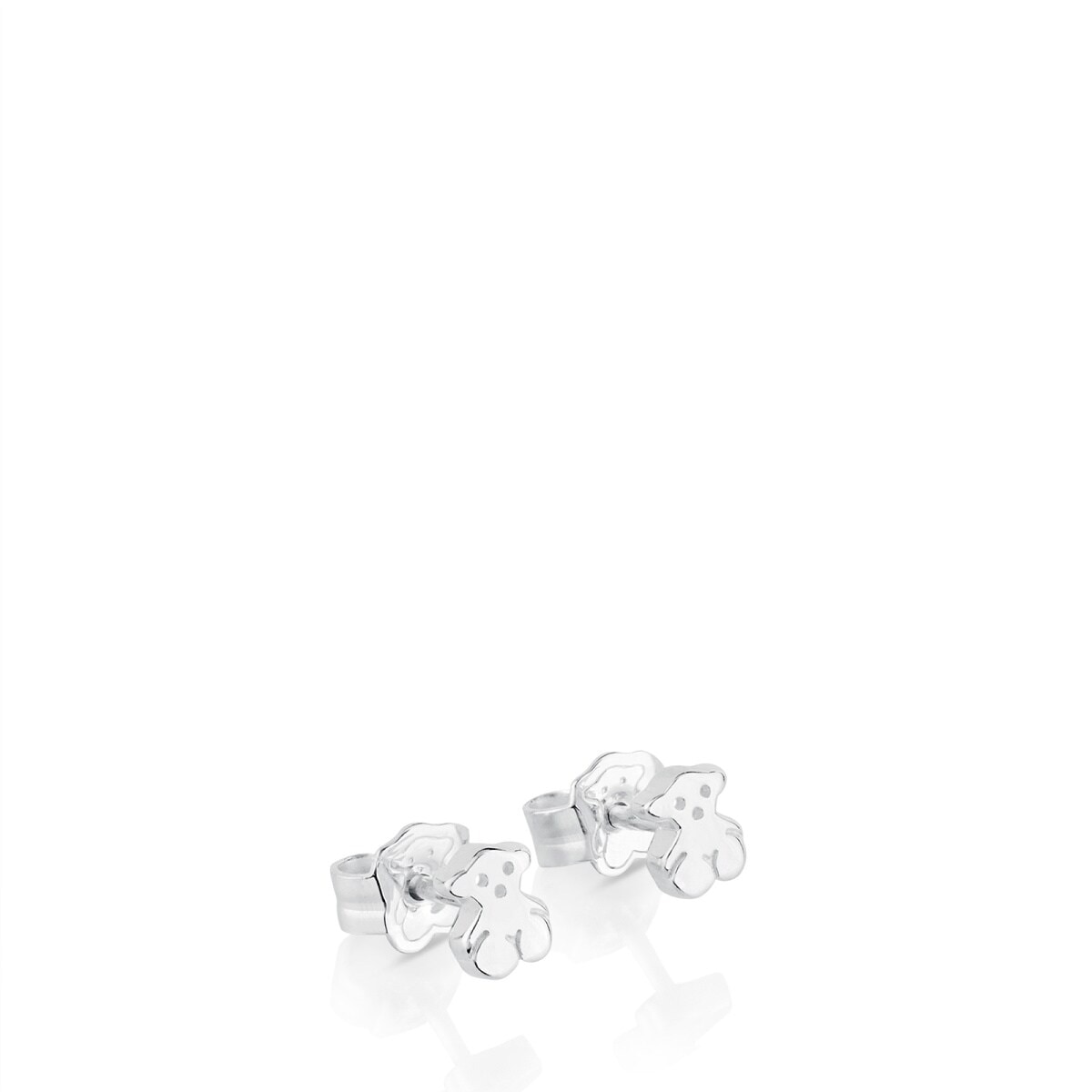 Silver TOUS Puppies Earrings 0,5cm