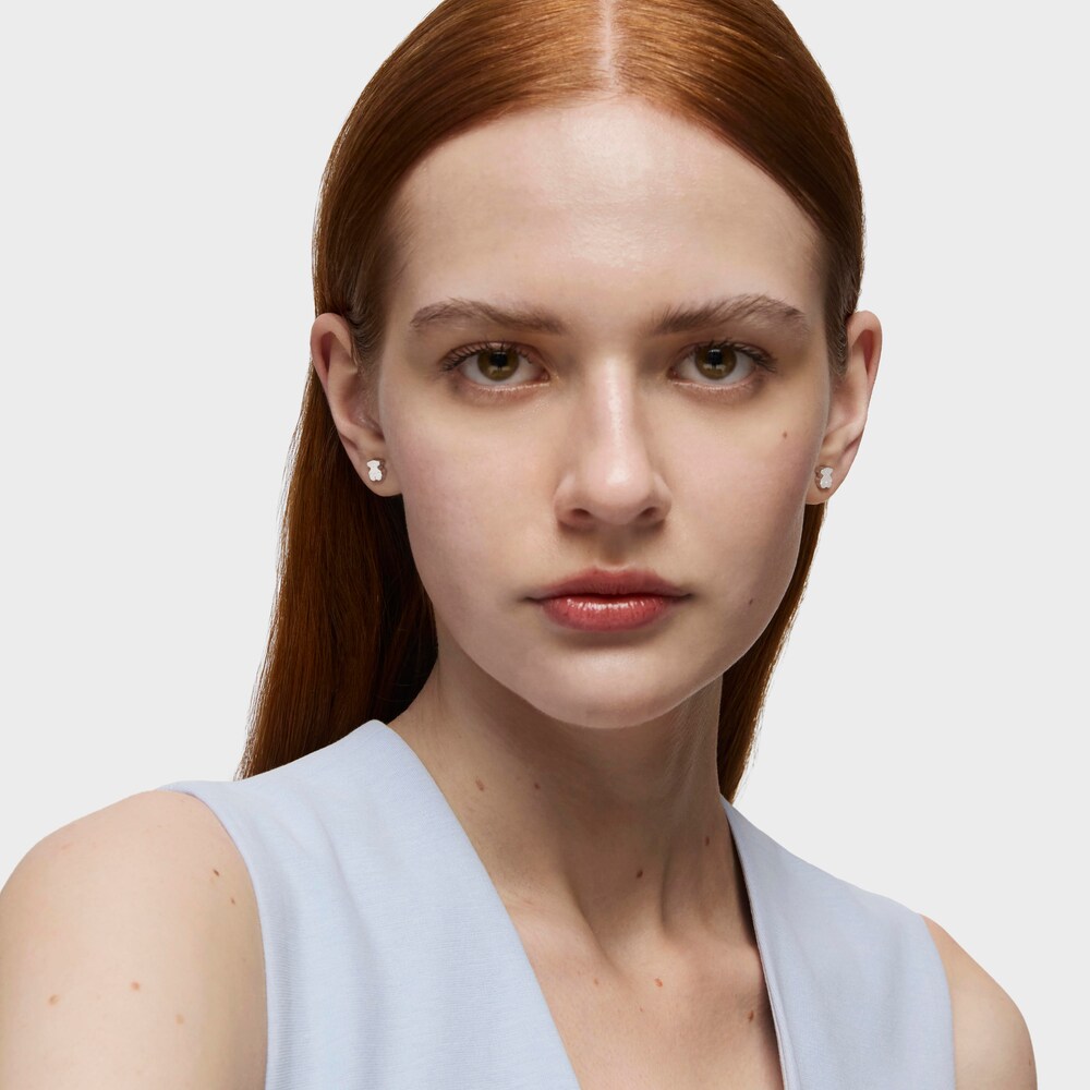 Kolczyki srebrne z motywem misia Puppies