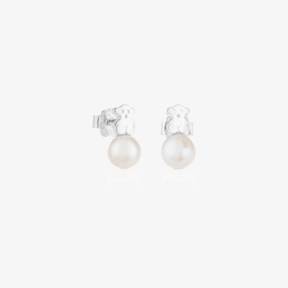 Pendientes de plata y perlas cultivadas Puppies