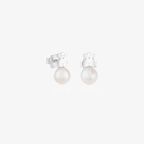 Pendientes de plata y perlas cultivadas Puppies