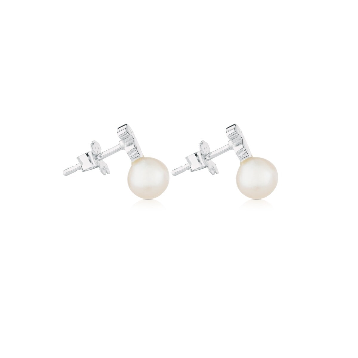 Silver TOUS Puppies Earrings with pearls