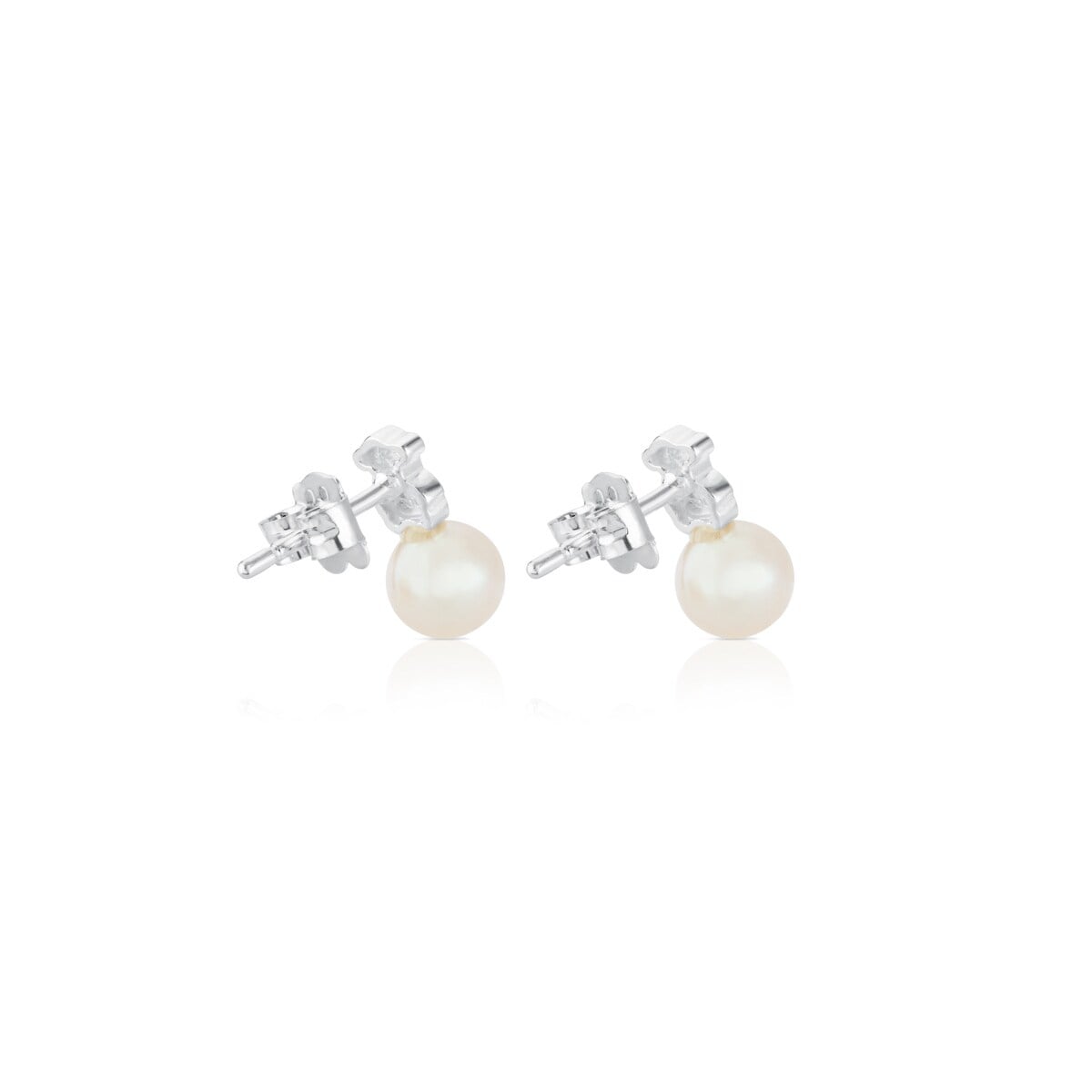 Silver TOUS Puppies Earrings with pearls