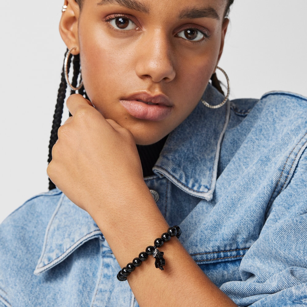 Pulsera de plata y &oacute;nix TOUS Color