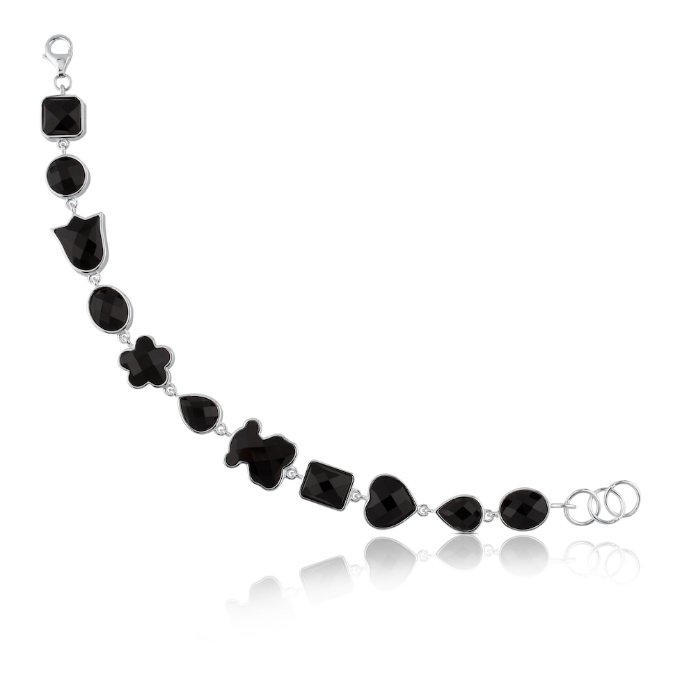 Pulsera de plata y ónix facetado motivos TOUS Color Pulsera de plata y ónix facetado motivos TOUS Color