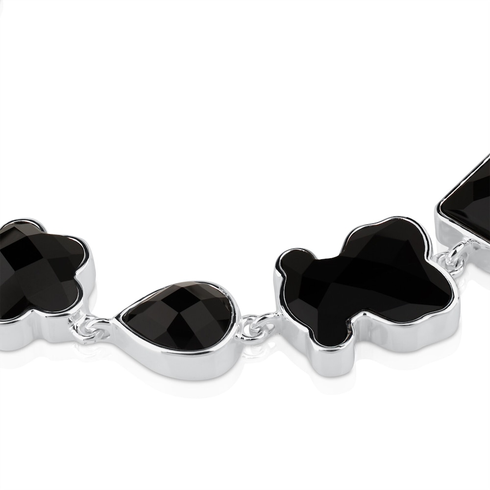 Pulsera de plata y ónix facetado motivos TOUS Color Pulsera de plata y ónix facetado motivos TOUS Color